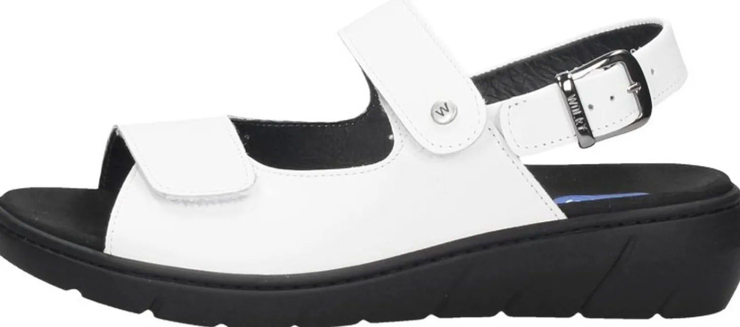 Wolky Sandalen Plat Wit Outlet