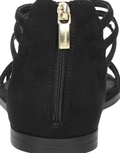 Tamaris Sandalen Plat Zwart Online
