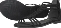 Tamaris Sandalen Plat Zwart Online