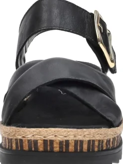 Rieker Sandalen Plat Zwart Best
