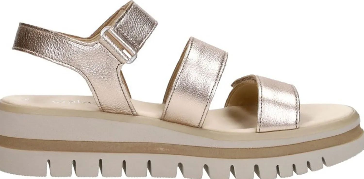 Gabor Sandalen Plat Goudkleur Discount