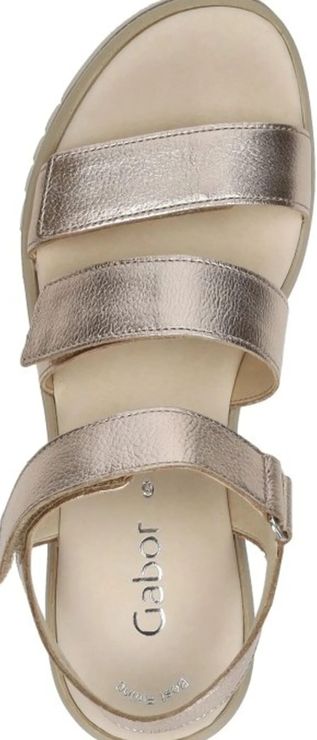Gabor Sandalen Plat Goudkleur Discount