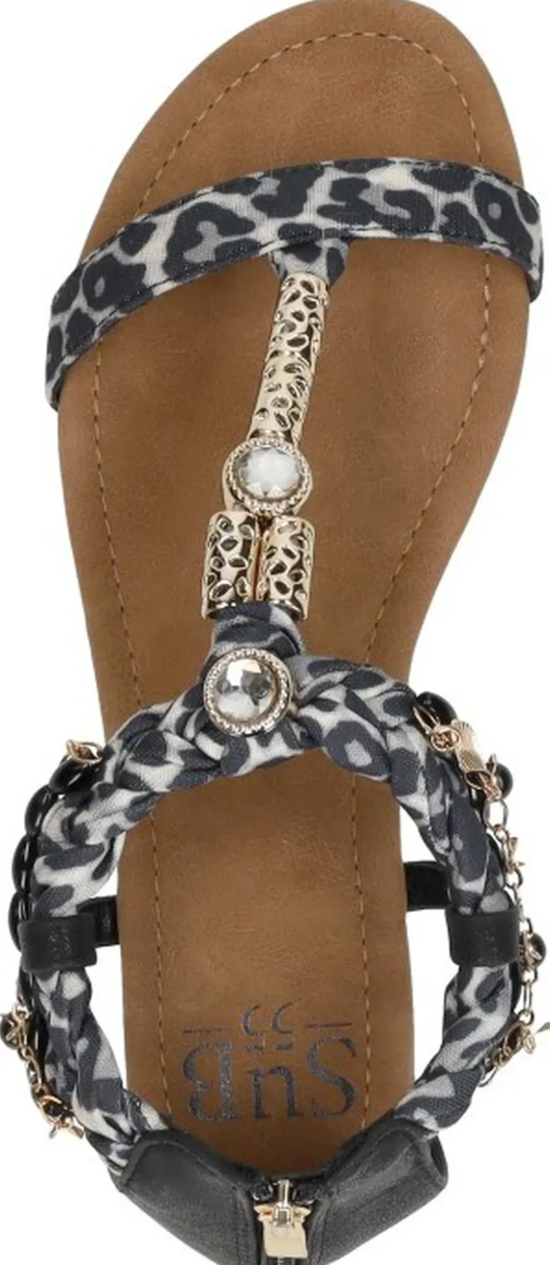 Sub55 Sandalen Plat Zwart Clearance