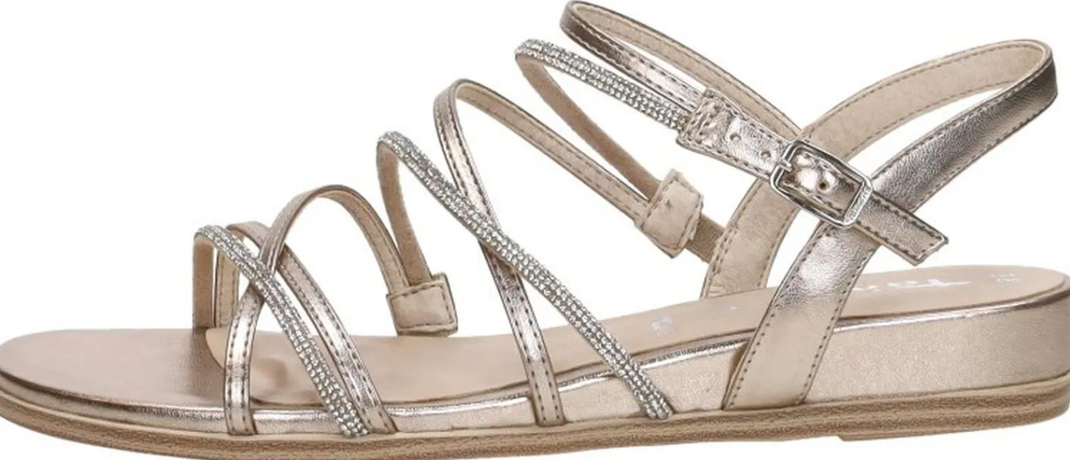 Tamaris Sandalen Plat Goudkleur Clearance