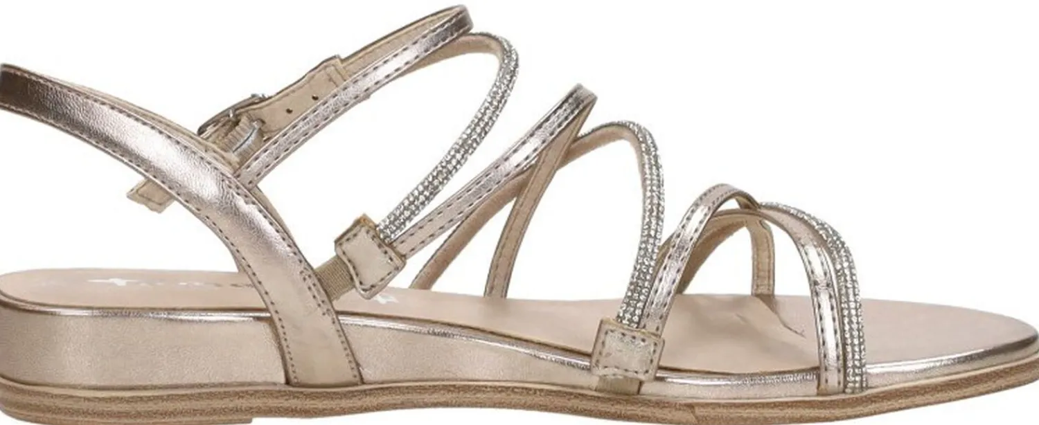 Tamaris Sandalen Plat Goudkleur Clearance