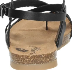 Cosmos Sandalen Plat Zwart Clearance