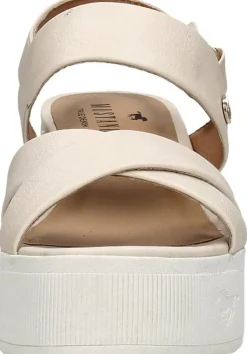 Mustang Sandalen Plat Gebroken wit Fashion