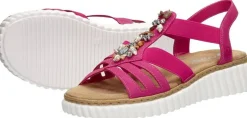 Rieker Sandalen Plat Fuchsia New