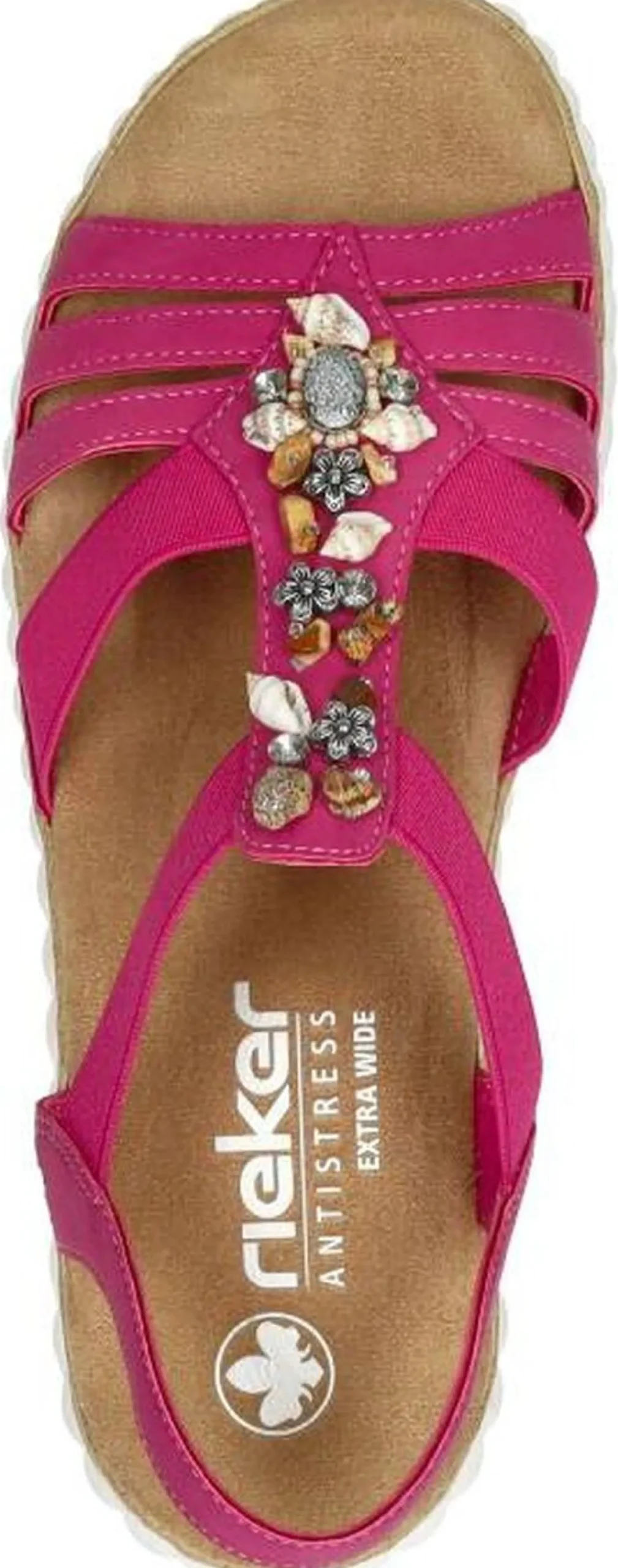 Rieker Sandalen Plat Fuchsia New