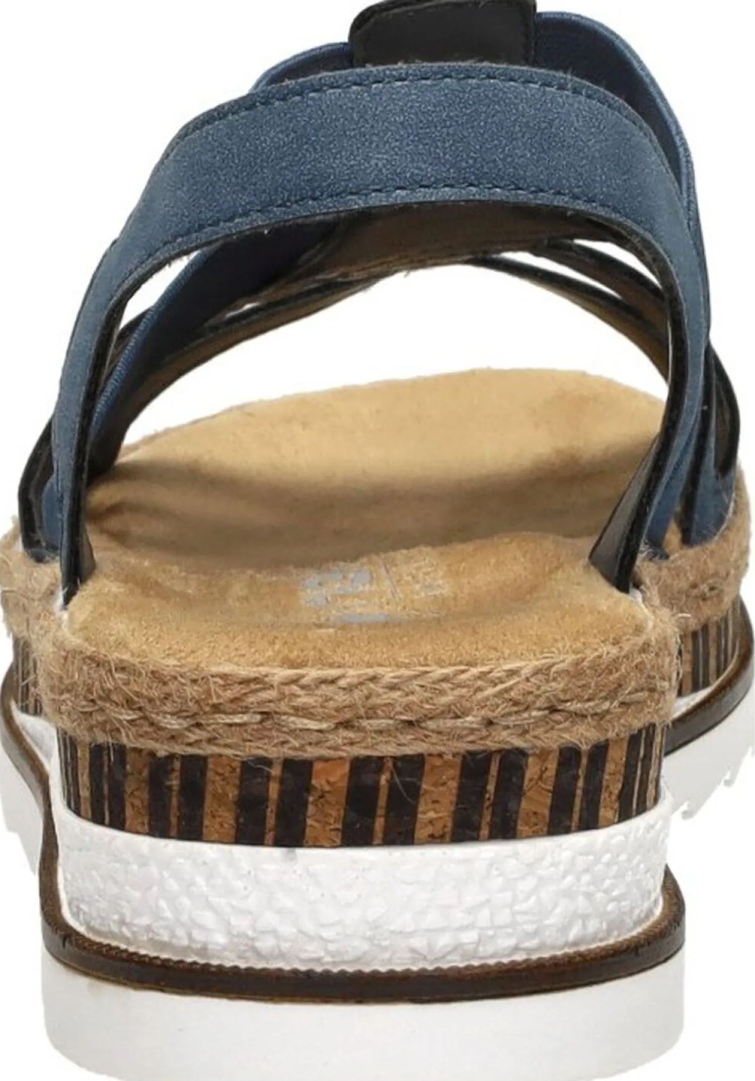 Rieker Sandalen Plat Blauw Fashion