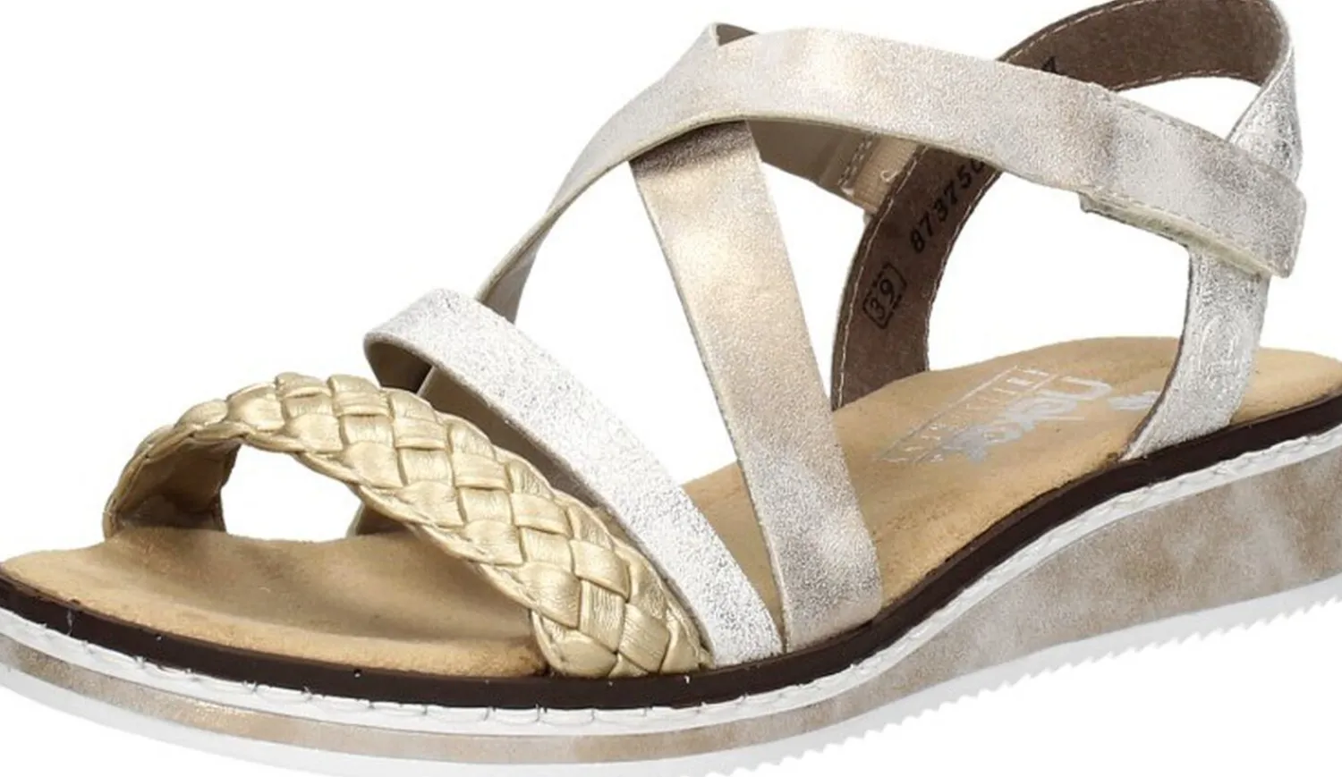 Rieker Sandalen Plat Goudkleur Fashion