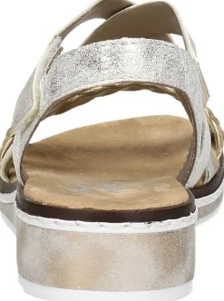 Rieker Sandalen Plat Goudkleur Fashion