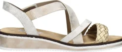 Rieker Sandalen Plat Goudkleur Fashion