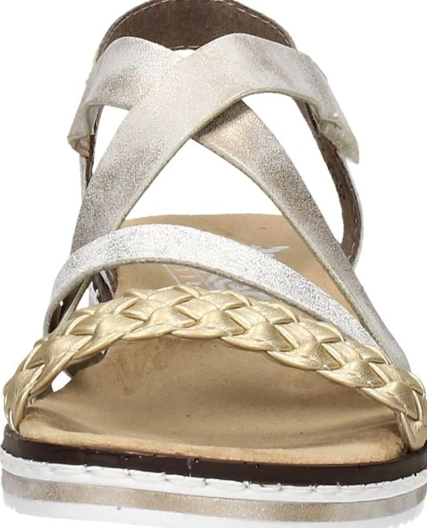 Rieker Sandalen Plat Goudkleur Fashion