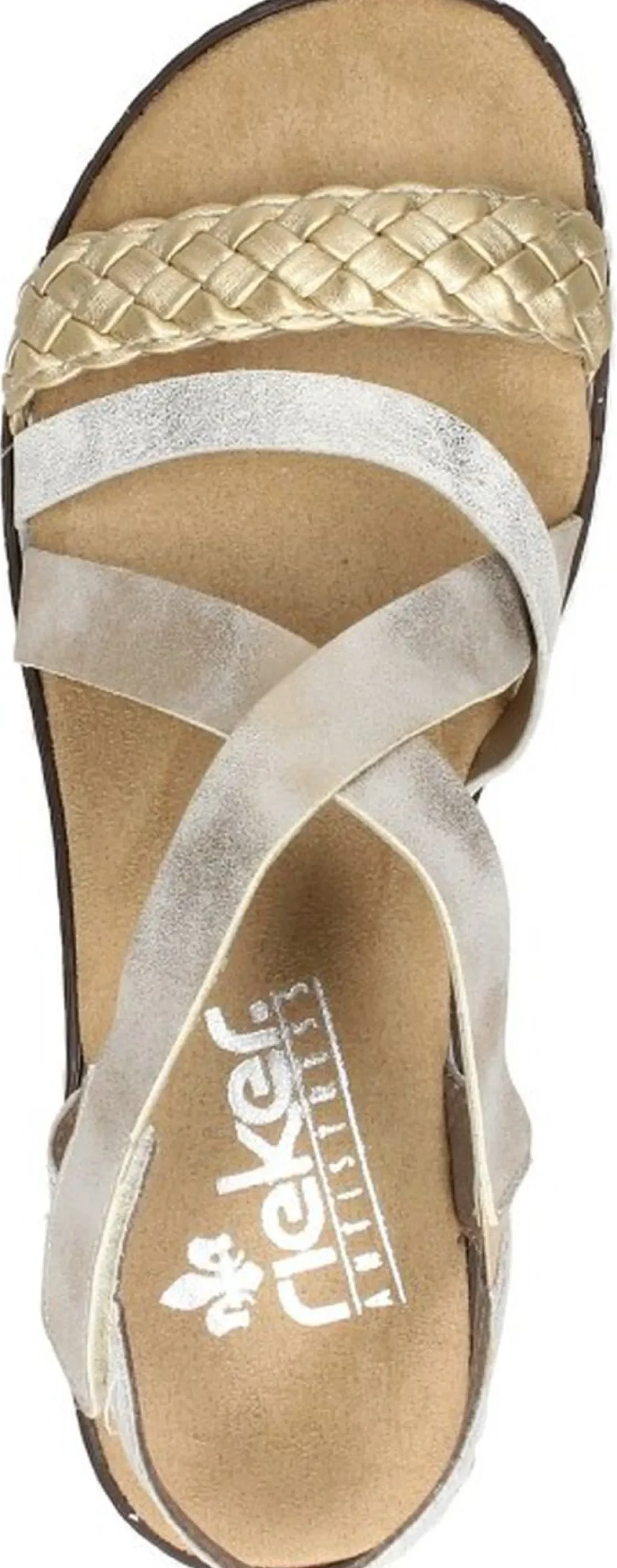 Rieker Sandalen Plat Goudkleur Fashion
