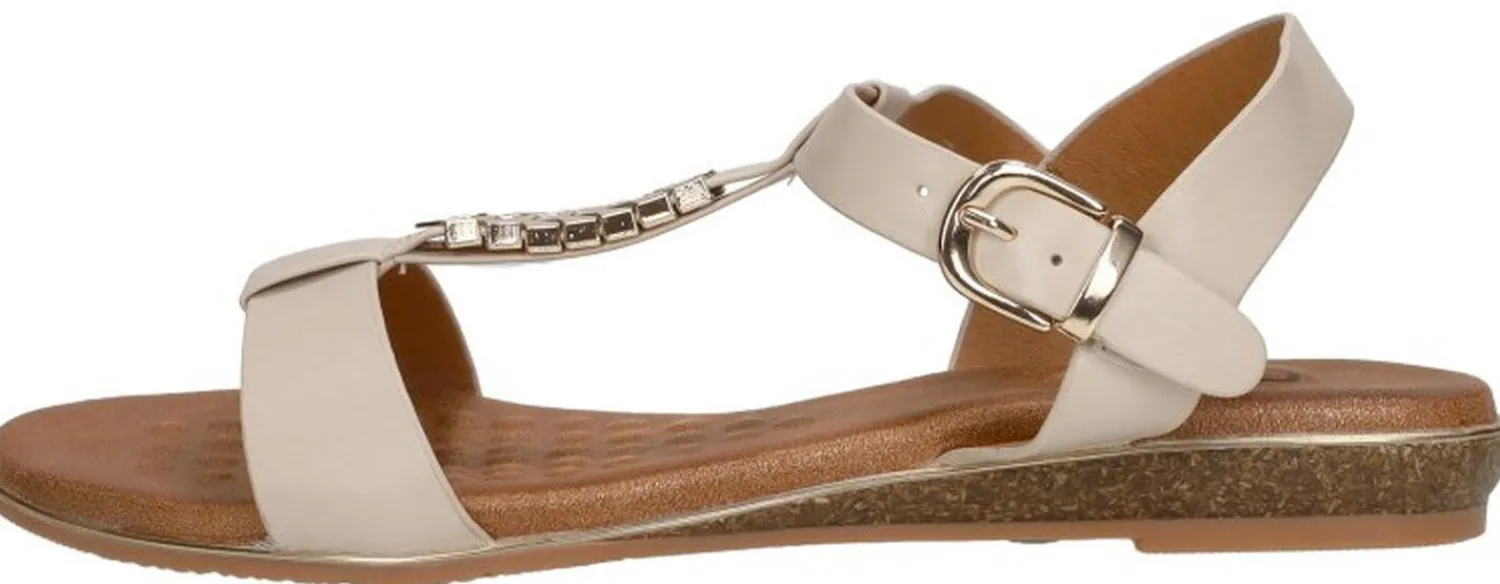 Sub55 Sandalen Plat Beige Best