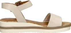 Tamaris Sandalen Plat Gebroken wit Clearance
