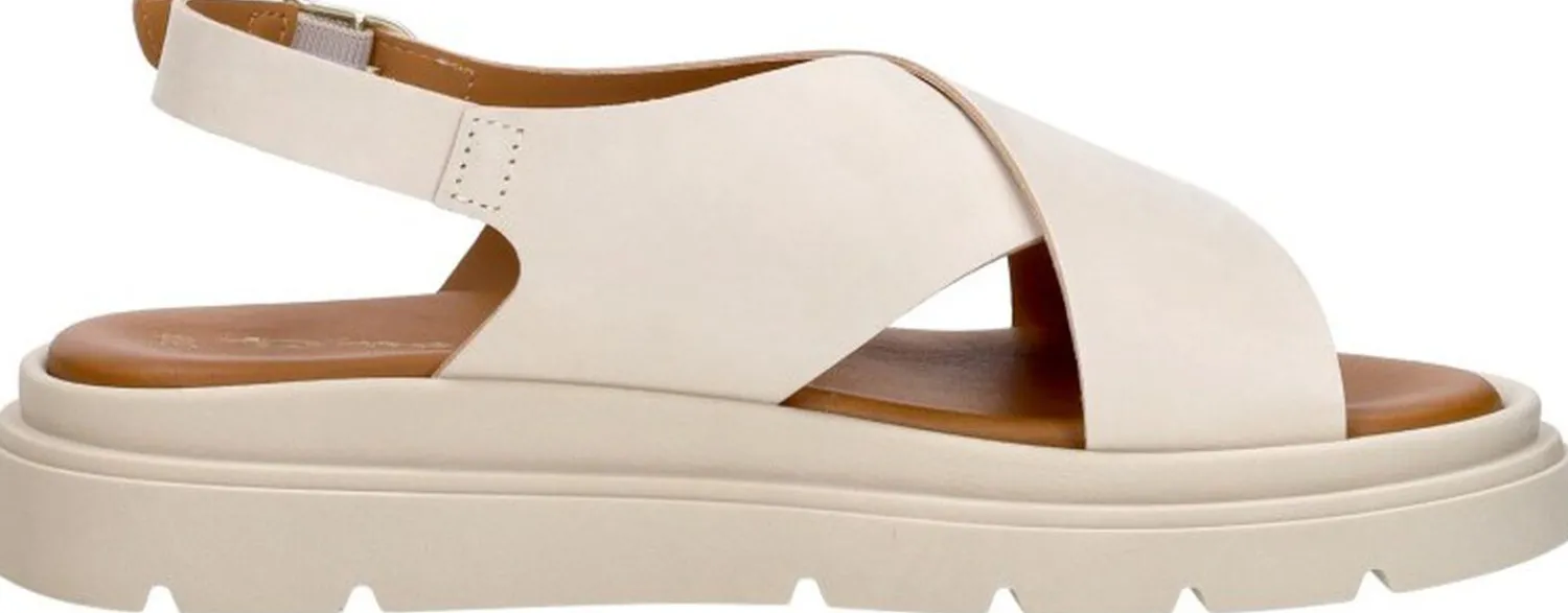 Tamaris Sandalen Plat Gebroken wit Fashion