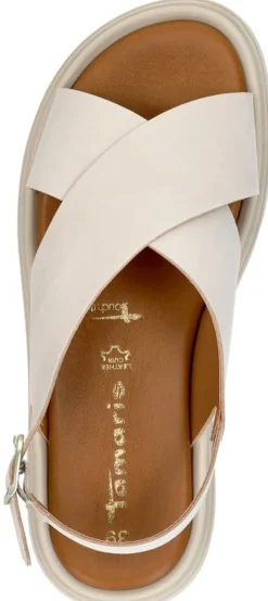 Tamaris Sandalen Plat Gebroken wit Fashion