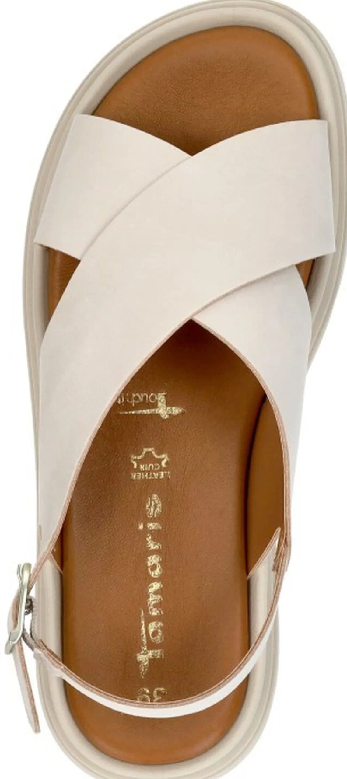 Tamaris Sandalen Plat Gebroken wit Fashion