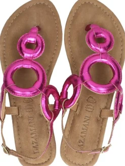 Lazamani Sandalen Plat Fuchsia Hot