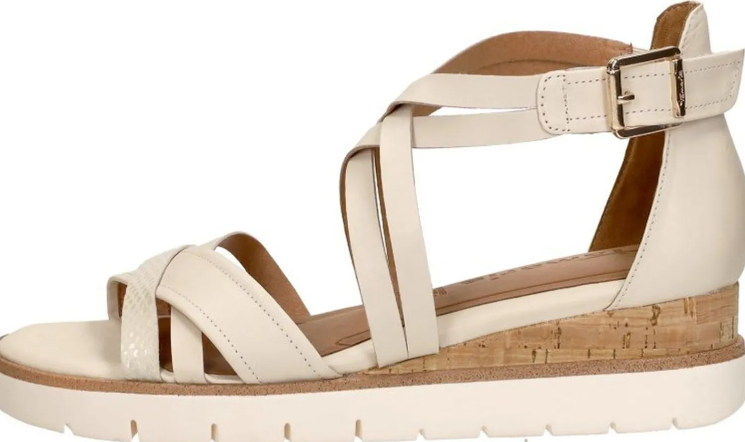 Tamaris Sandalen Plat Gebroken wit Hot