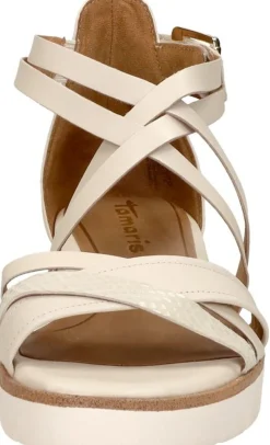Tamaris Sandalen Plat Gebroken wit Hot