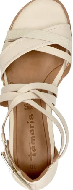 Tamaris Sandalen Plat Gebroken wit Hot
