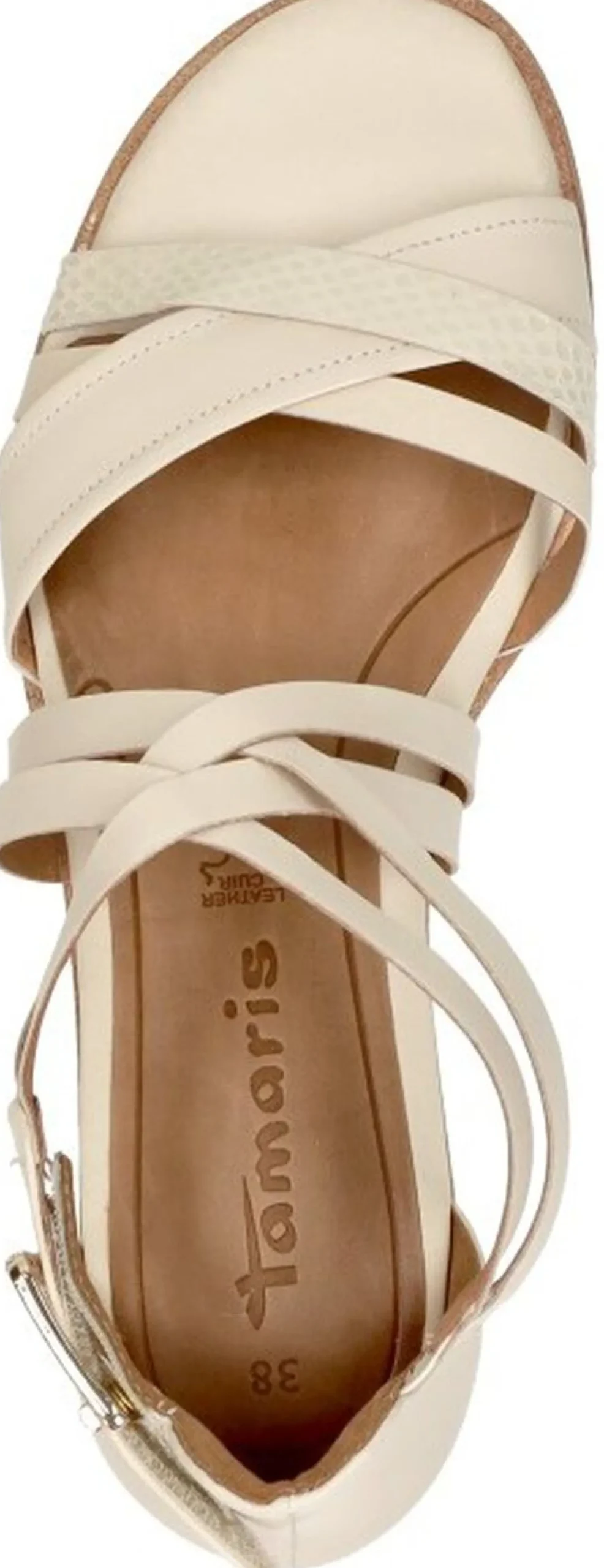Tamaris Sandalen Plat Gebroken wit Hot