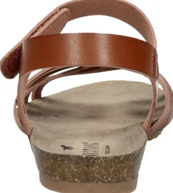 Mustang Sandalen Plat Cognac Discount
