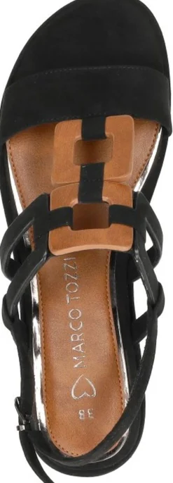 Marco Tozzi Sandalen Plat Zwart Online
