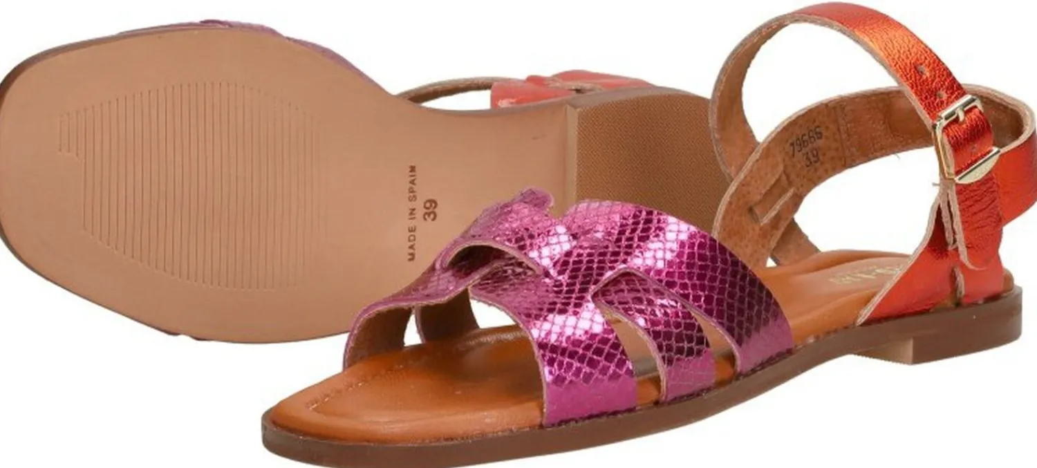 Red Rag Sandalen Plat Fuchsia Outlet