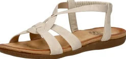 Sub55 Sandalen Plat Gebroken wit Outlet