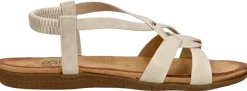 Sub55 Sandalen Plat Gebroken wit Outlet