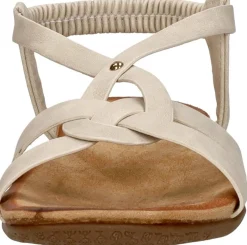 Sub55 Sandalen Plat Gebroken wit Outlet