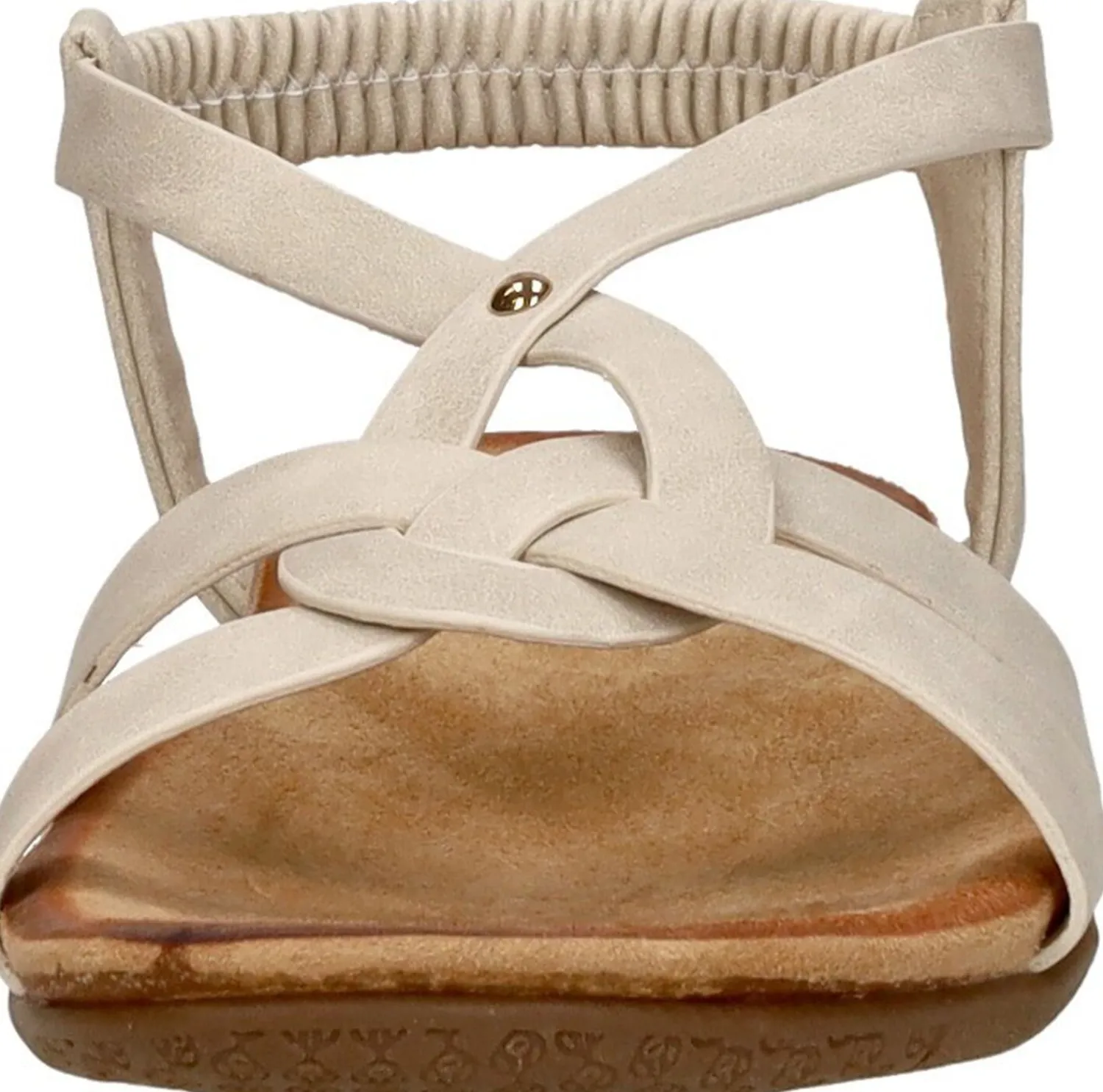 Sub55 Sandalen Plat Gebroken wit Outlet