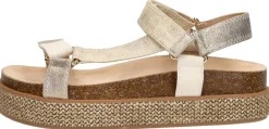 Sub55 Sandalen Plat Goudkleur Clearance