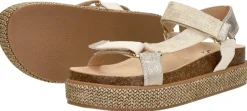 Sub55 Sandalen Plat Goudkleur Clearance
