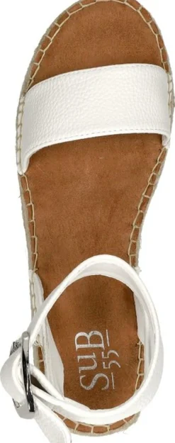 Sub55 Sandalen Plat Wit Outlet