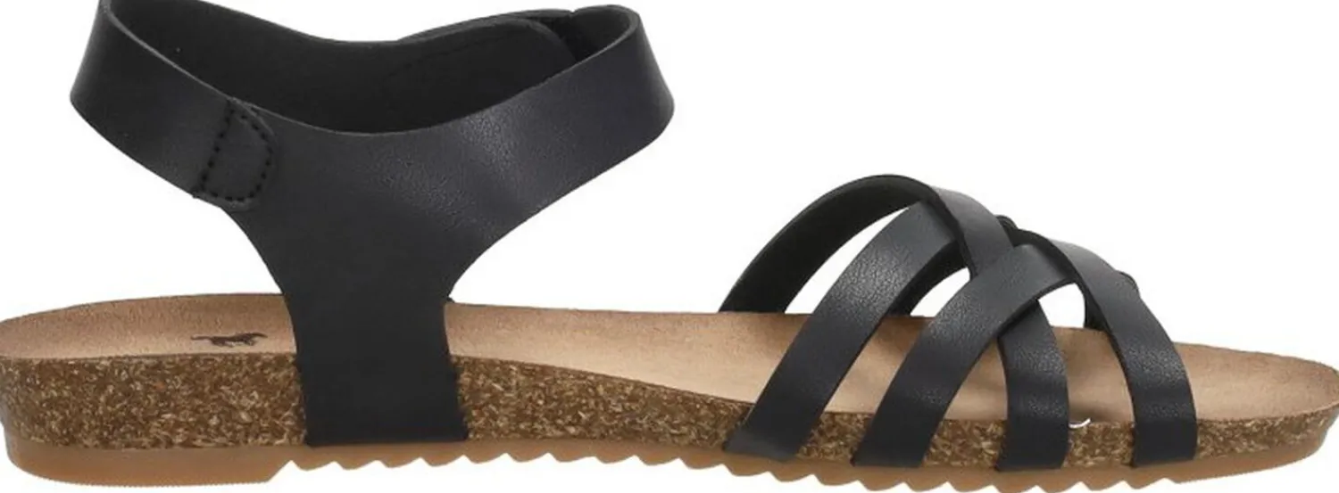 Mustang Sandalen Plat Zwart Outlet