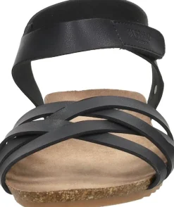 Mustang Sandalen Plat Zwart Outlet