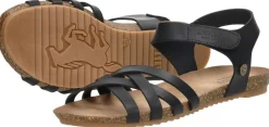 Mustang Sandalen Plat Zwart Outlet