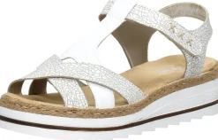 Rieker Sandalen Plat Wit Discount