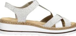 Rieker Sandalen Plat Wit Discount