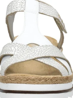 Rieker Sandalen Plat Wit Discount