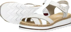 Rieker Sandalen Plat Wit Discount