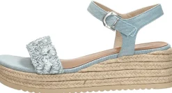 Tamaris Sandalen Touwzool Licht blauw Best