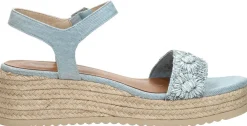 Tamaris Sandalen Touwzool Licht blauw Best