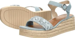 Tamaris Sandalen Touwzool Licht blauw Best