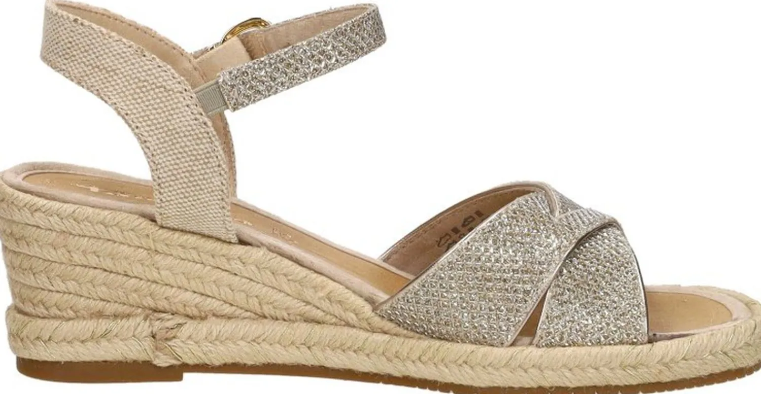 Tamaris Sandalen Touwzool Goudkleur Sale